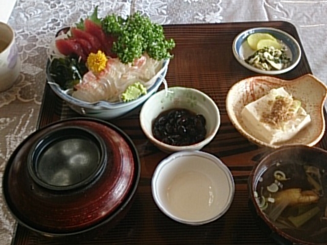 刺身定食。_那須食堂