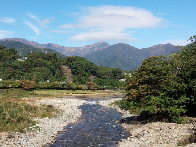 笛吹橋から見た景色_諏訪峡
