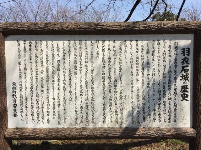 説明版も無事_羽衣石城
