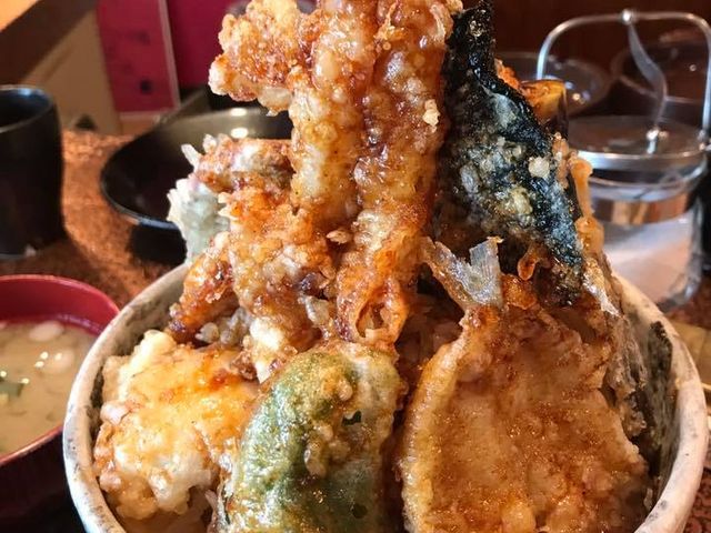 天丼 普通盛り_喫茶マリン