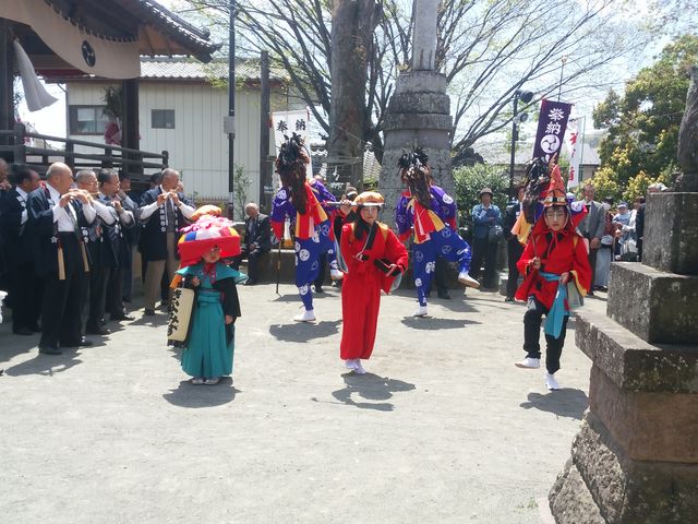 地元の清水町獅子舞_小祝神社