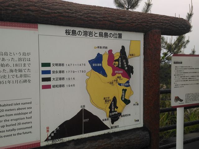 噴火の説明_烏島展望所