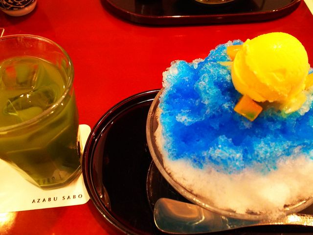 かき氷とアイス抹茶_麻布茶房町田店