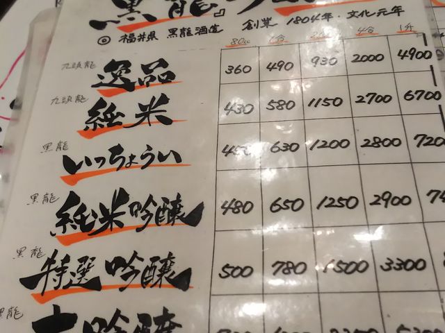 日本酒メニュー_炉ばた焼 郷味