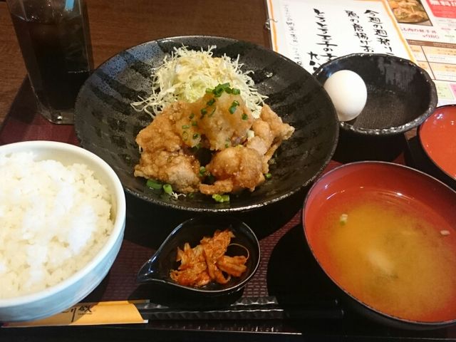 鶏のから揚げおろしポン酢ソース_とり鉄 赤坂店