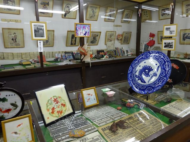 金魚資料館の展示物です。_郡山金魚資料館