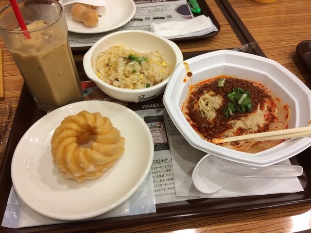 冷やし坦々セットです_ミスタードーナツ中野ショップ