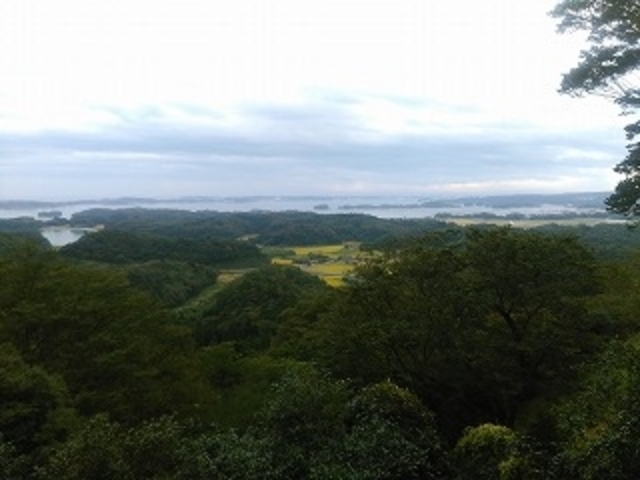 展望台からの眺めです。当日は曇っていたのが残念_富山観音堂