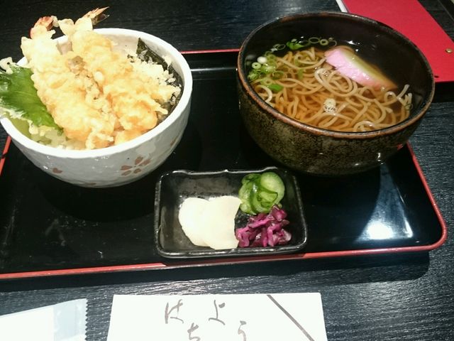 ミニ天丼とお蕎麦_はちよう