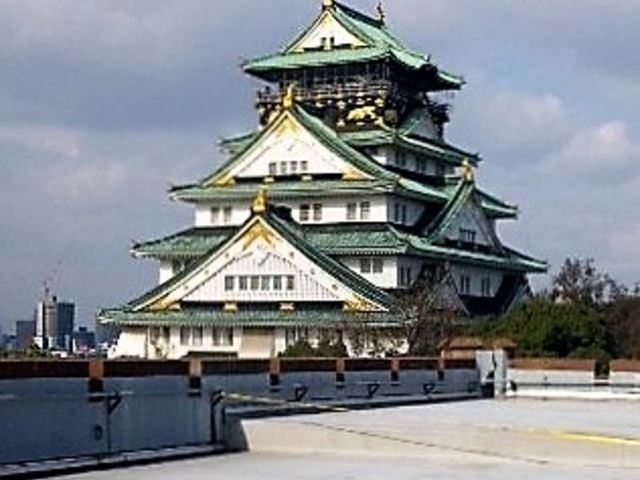 改装前の屋上からの大阪城_ミライザ大阪城