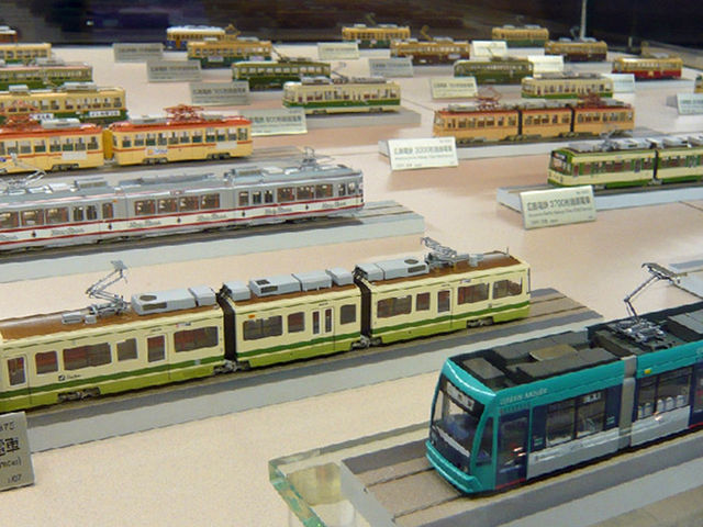 広島の路面電車の模型展示_ヌマジ交通ミュージアム(広島市交通科学館)