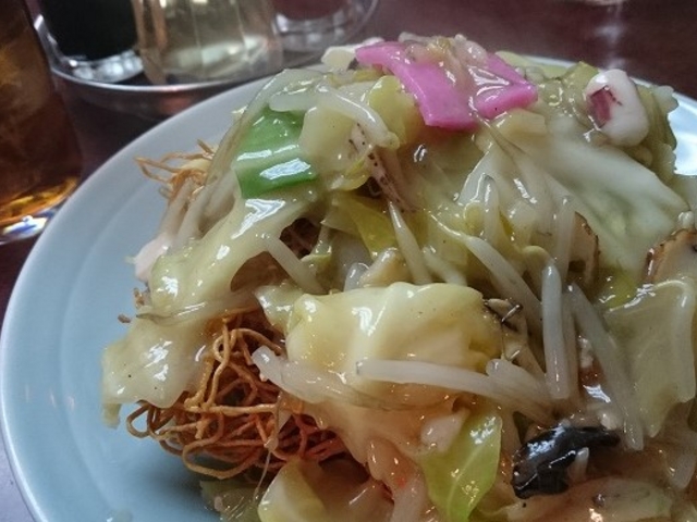 皿うどん「硬い(細麺揚そば)」_長崎飯店 渋谷店