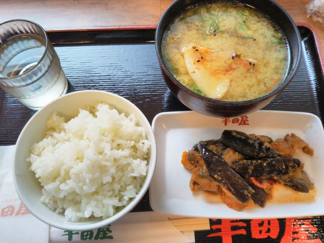 なす味噌、豚汁_大衆食堂 半田屋 仙台本町店