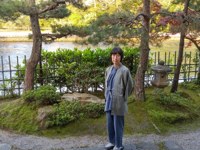 部屋の前の庭園_文珠荘