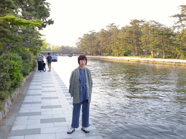 運河沿いの遊歩道_文珠荘