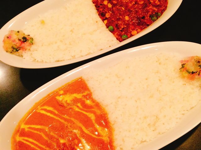バターチキンカレーとキーマカレー_Bedford Cafe (ベッドフォードカフェ)