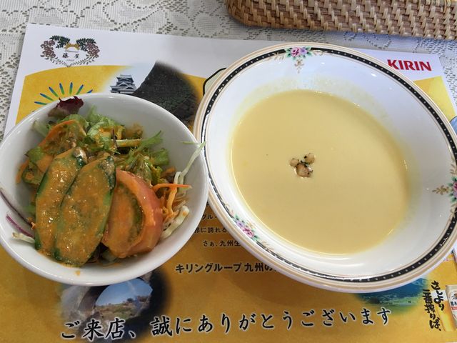 サラダとスープ_レストラン藤屋
