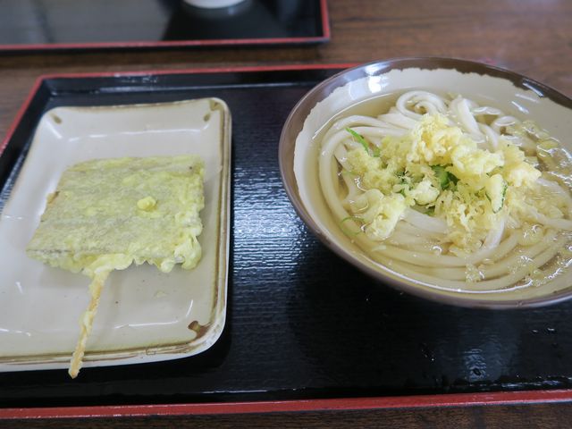 かけうどんとゴボウ天_セルフうどんぼっこ屋川東店