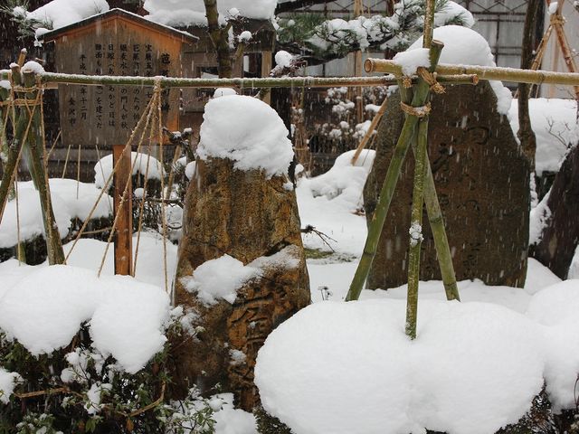 成学寺の句碑。「あかあかと日は面難も秋の風」_松尾芭蕉句碑