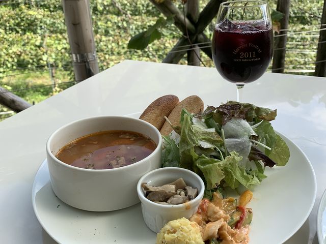 スープランチです_ココ・ファーム・ワイナリー