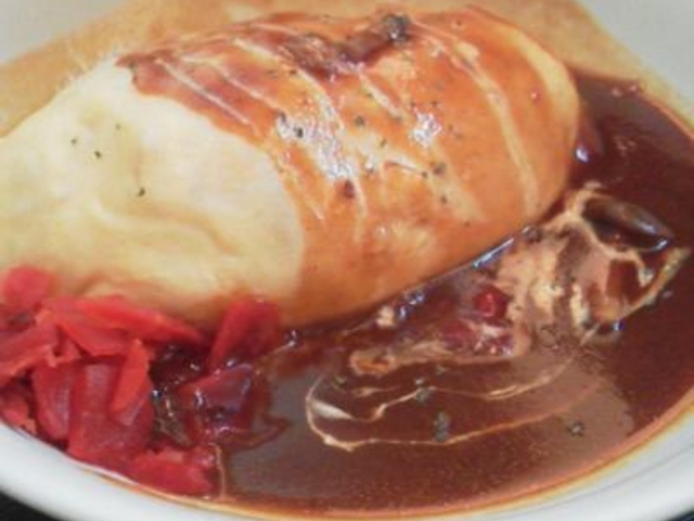 オムライス_ベビーフェイスプラネッツ大蔵谷店