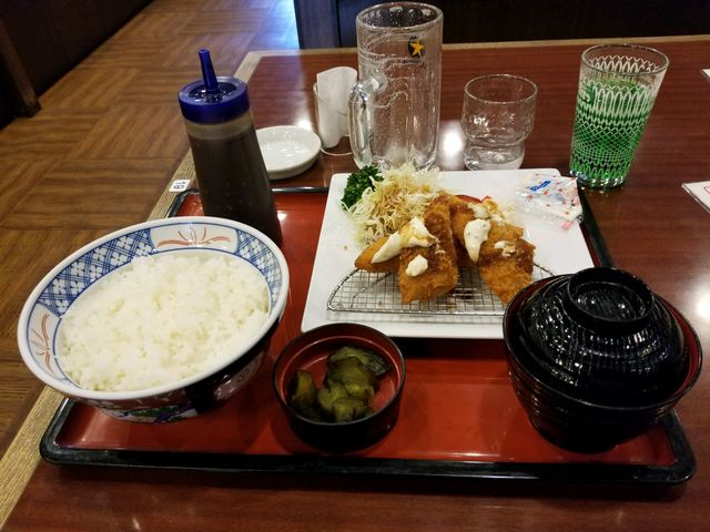 白身魚フライ定食 ライス大盛り_まるまつ釜石店