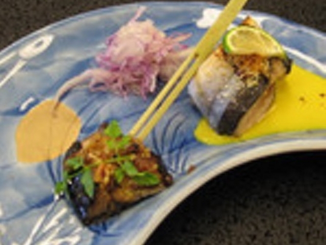 なす、サンマ焼き_伊月笹乃庄