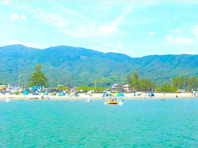 丹後由良海水浴場…☆+° 沖からの景色!!_丹後由良海水浴場