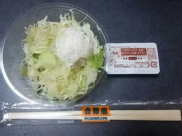 サラダ。_吉野家 つくば大境店