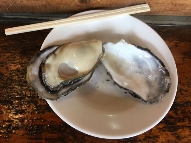 大ぶりの牡蠣_かき焼き・勇栄丸
