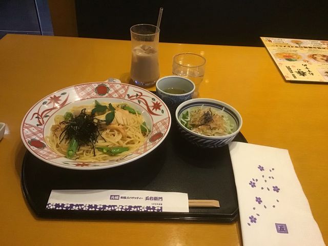 筍と帆立とスナップエンドウと、春らしい具材で、おいしかった!_洋麺屋 五右衛門 浜松西伊場店