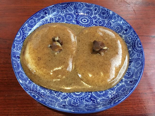 くるみもちも食べました。_大内宿 三澤屋