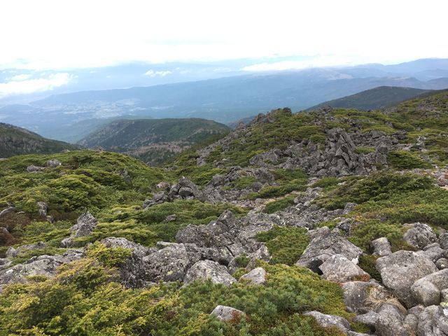 天狗の奥庭からの茅野市街_天狗岳