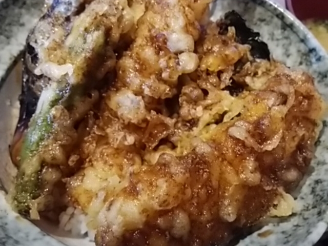 ミニ上天丼_そば処もり竹