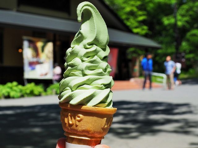 クマザサソフトクリーム_戸隠高原