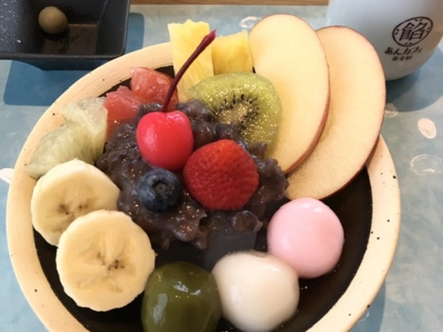 隣の【餡カフェ】で食べた《フルーツあんみつ》_養老軒