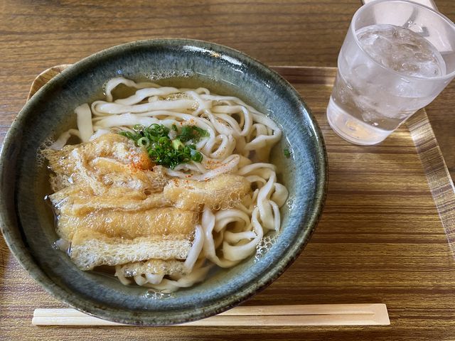 あっさり味のなるちゅるうどんあげさんがなんとも言えず美味しかったです。_道の駅第九の里物産館
