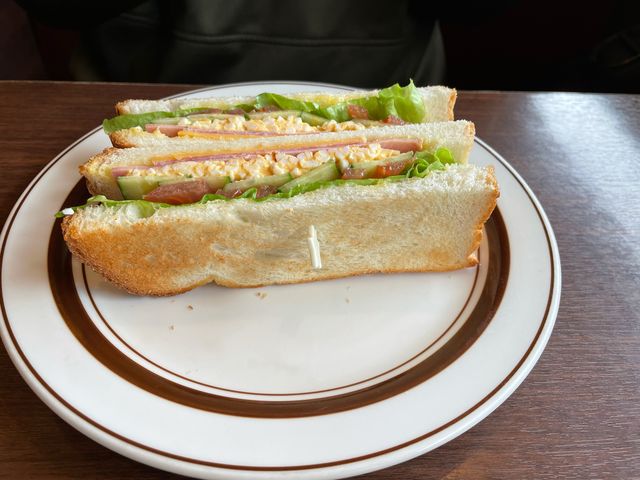卵サンドでランチ_星乃珈琲店 黒崎店