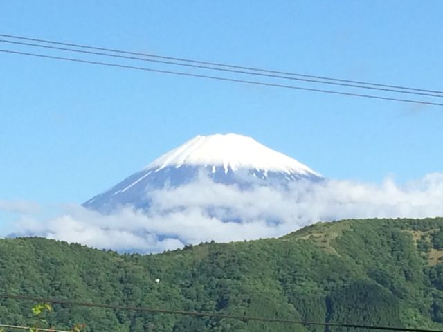 部屋からの富士山_箱根芦ノ湖山荘