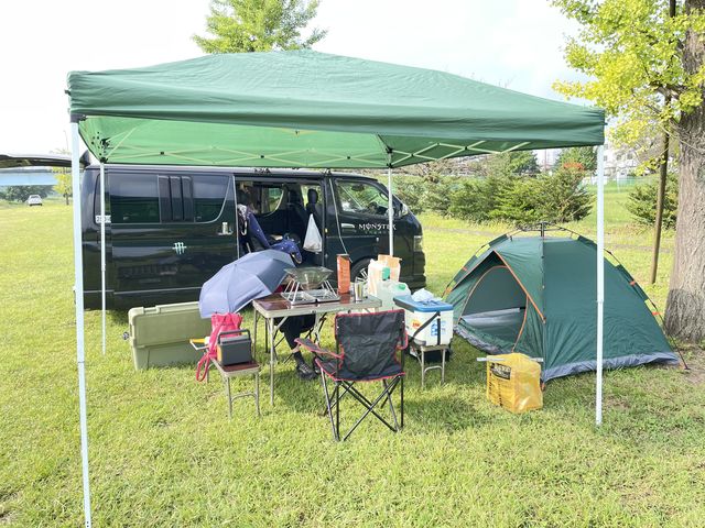 デイキャンプ_河川敷中央公園