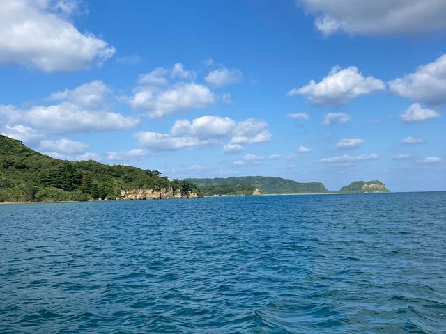 ヨットから望む_イダの浜