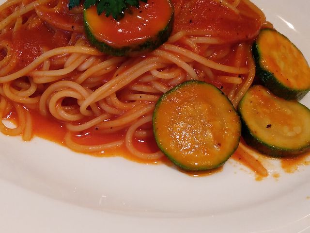 ワタリガニ トマト味のパスタ_ムッシュMOIZUMI