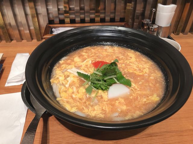 明太餡かけ玉子とじおうどん_つるとんたん BIS TOKYO 丸の内店