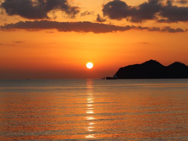 光市 室積海岸_室積海岸夕日