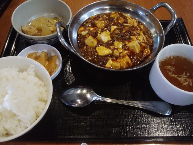 950円の「麻婆豆腐定食」です。食べ応えがありました。_一番太鼓