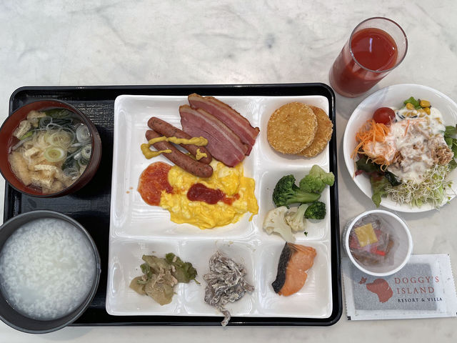 「ザ フォレストテラス」の朝食。
_小谷流の里 ドギーズアイランド