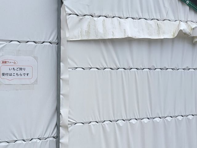 受付のハウス。この横に第1駐車場あり。_高橋ファーム