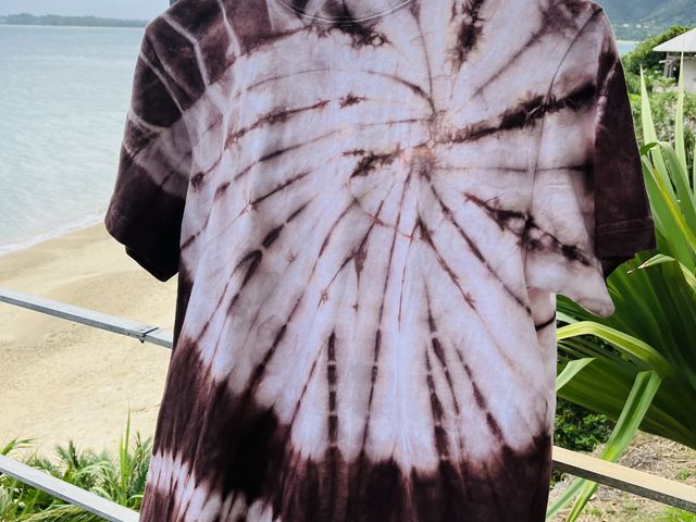 Tシャツの前の柄、洗濯バサミ1つと、輪ゴム複数、ゴムバンド1本だけで制作_体験テーマパーク 夢おりの郷