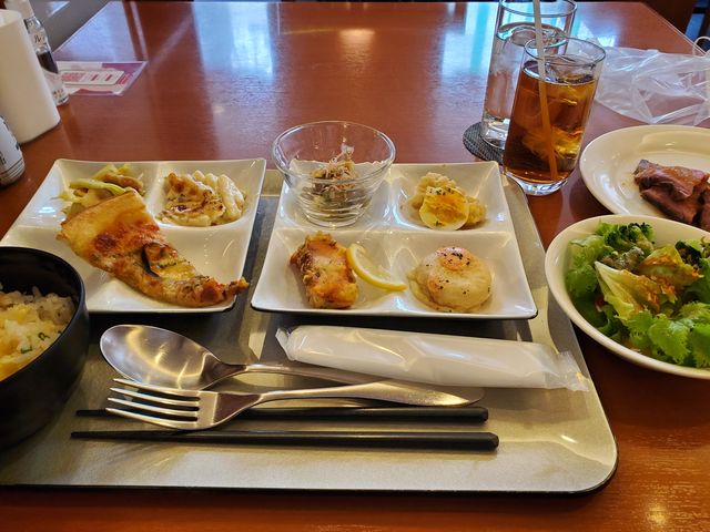 白身魚の磯辺揚げとフルーツサンドが美味しかったです!_south west(サウス ウエスト)