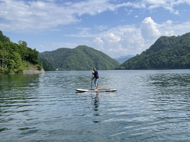 下から見る定山渓は綺麗だなぁ_ターミナルアドベンチャーステーション